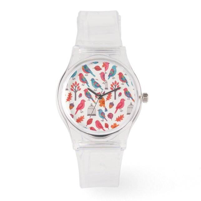 Relógio Pássaros e Flores DESING Armbanduhr (Vorderseite)