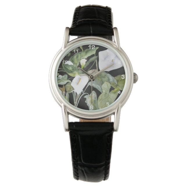 Reloj con acuarela de alcatraces armbanduhr (Vorderseite)