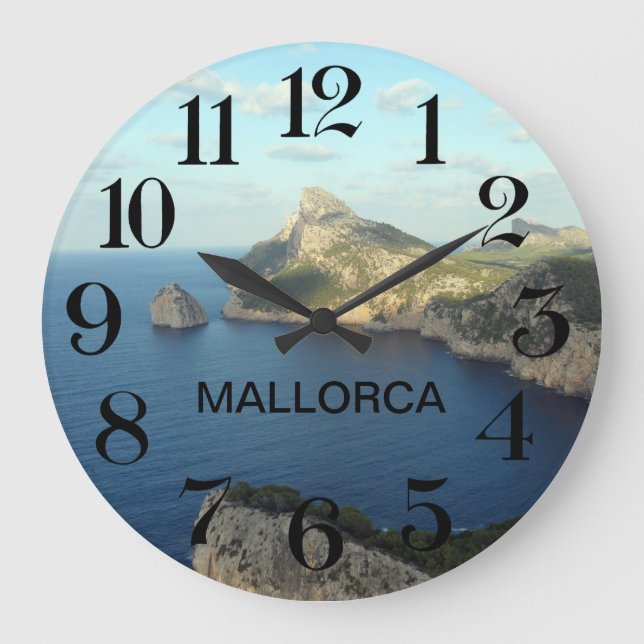 reloj de pared Cabo de Formentor en Mallorca Große Wanduhr (Vorderseite)