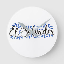 Reloj de Pared con Diseño de El Salvador  Runde Wanduhr