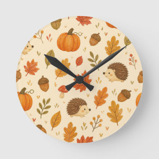 Reloj de pared con patrón otoño ideal para niños runde wanduhr
