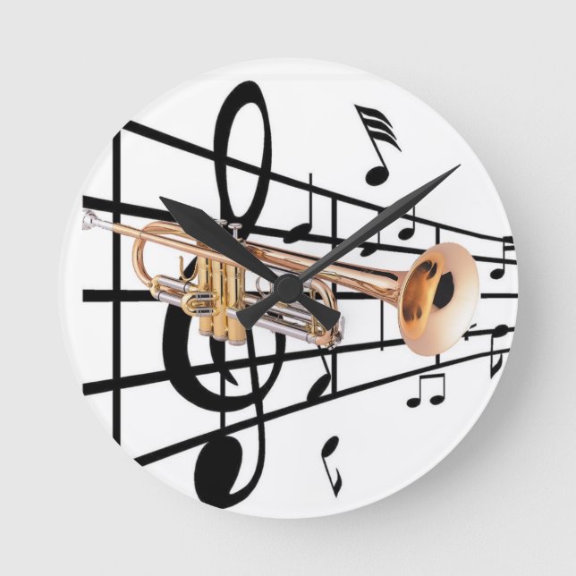 Reloj de pared de trompeta runde wanduhr (Vorderseite)