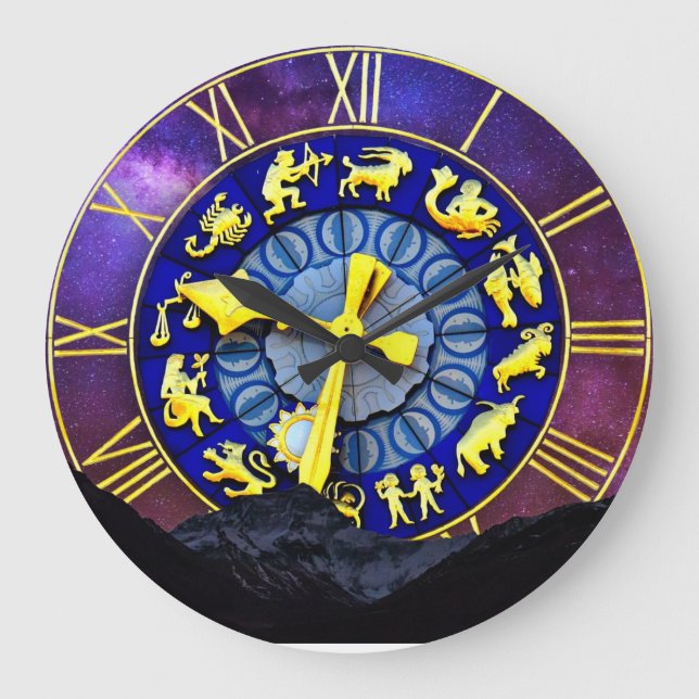 Reloj de pared signos del zodiaco große wanduhr (Vorderseite)