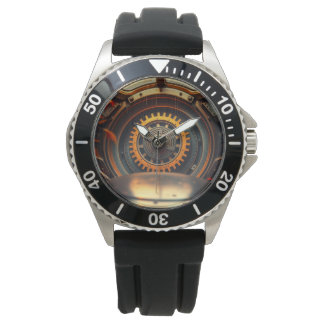 Reloj de pulsera con diseño mecánico. armbanduhr