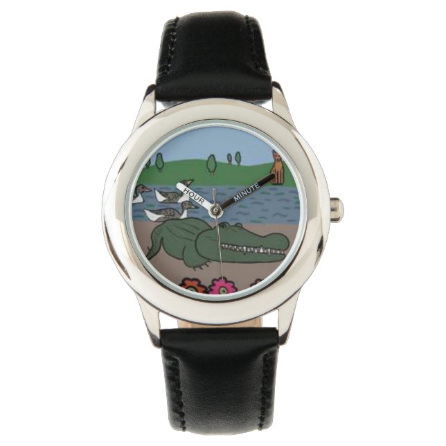 Reloj de pulsera niño/a con diseño de cocodrilo armbanduhr (Vorderseite)