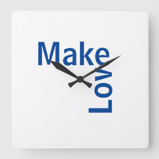 Reloj macht Liebe Quadratische Wanduhr