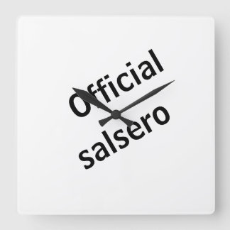 Reloj offiziell Salsero Quadratische Wanduhr