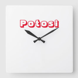 Reloj Potosi Quadratische Wanduhr
