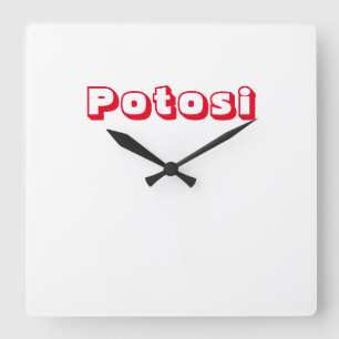 Reloj Potosi Quadratische Wanduhr