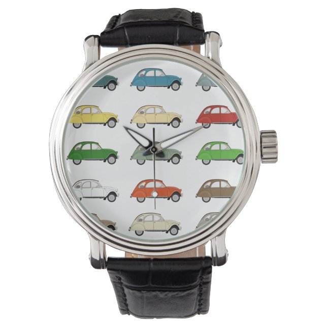Reloj Redondo Grande Babero Bolso De Tela Camiseta Armbanduhr (Vorderseite)