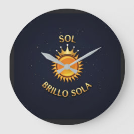 Reloj Redondo Grande con Logo Sol Brillo Sola Große Wanduhr