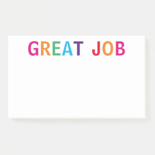 Remarques post-it brillantes sur le bon travail