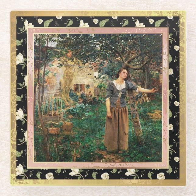 Remastered Joan of Arc von Jules Bastien-Lepage Glasuntersetzer (Vorderseite)