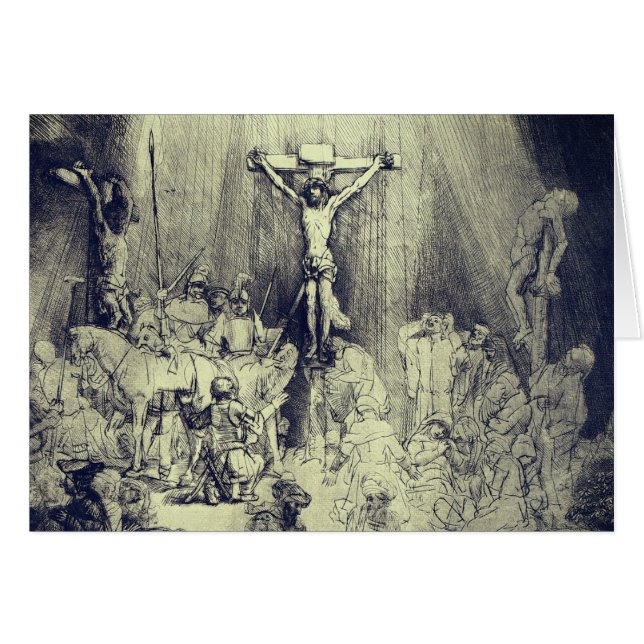 Rembrandt 1653 détail Trois croix (Devant horizontal)