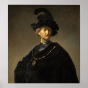 Rembrandt - Alter Mann mit goldener Kette Poster