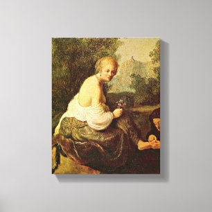 Rembrandt - Bathsheba gesehen von König David Leinwanddruck