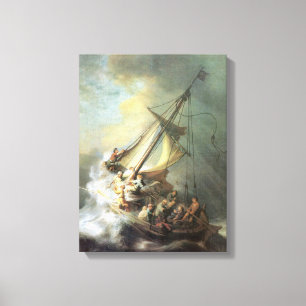 Rembrandt - Christus in einem Sturm am Meer von Ga Leinwanddruck
