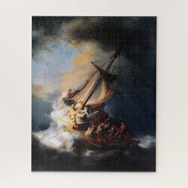 Rembrandt - Der Sturm des Sees von Galiläa (Vertikal)