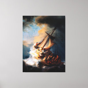 Rembrandt - Der Sturm des Sees von Galiläa Leinwanddruck
