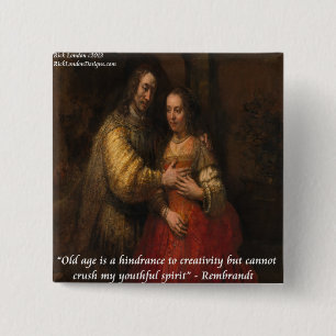 Rembrandt "Die Jüdische Braut" & Alter Zitat Button