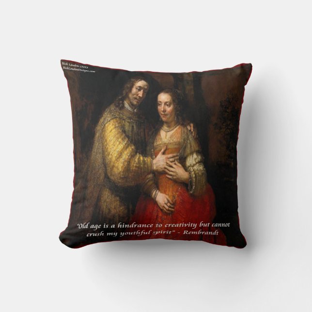 Rembrandt "Die jüdische Braut" & Alterung Quote Pi Kissen (Vorderseite)
