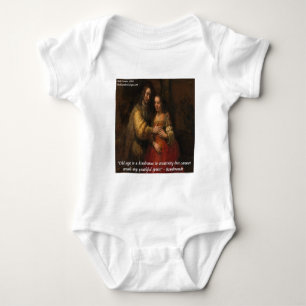 Rembrandt "Die jüdische Braut" und Zitat zum Alter Baby Strampler