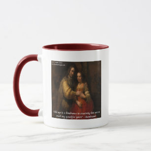 Rembrandt "Die Jüdische Braut" & Zitat zum Alter Tasse