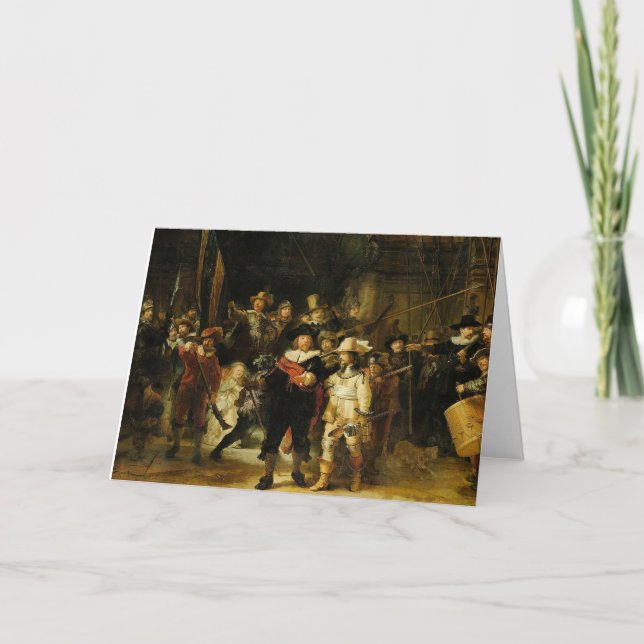 Rembrandt - Die Nachtschau Dankeskarte (Vorderseite)