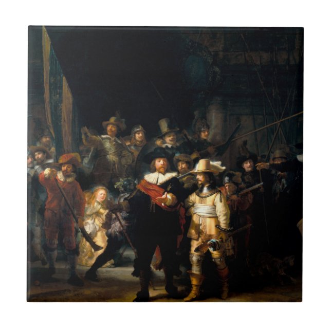 Rembrandt die Nachtwache-Fliese Fliese (Vorderseite)