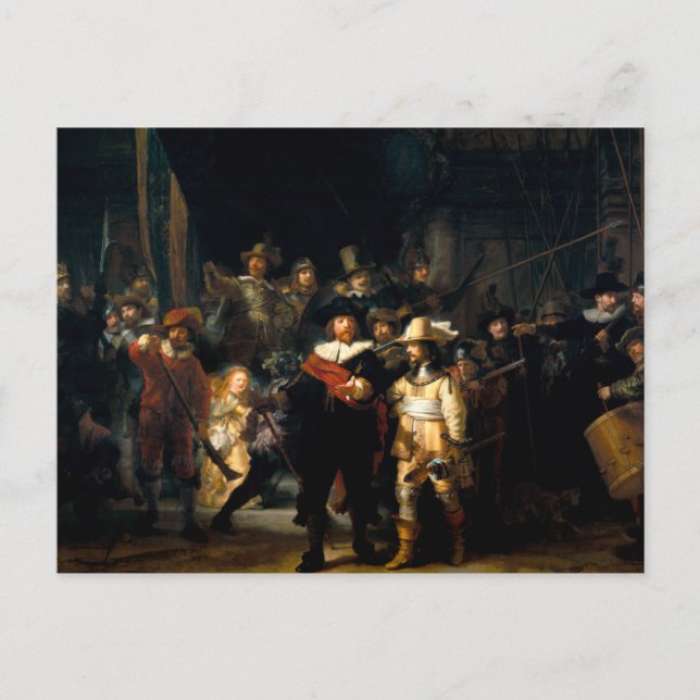 Rembrandt die Nachtwache-Postkarte Postkarte (Vorderseite)