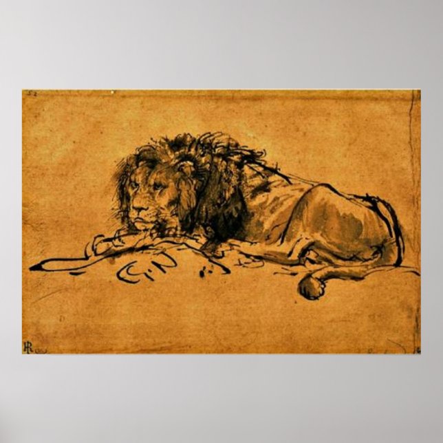 Rembrandt - Erholung Leo Poster (Vorne)