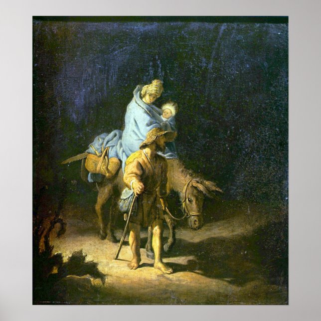 Rembrandt - Flight into Egypt Poster (Vorne)
