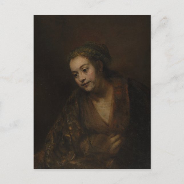 Rembrandt Hendrickje Stoffels Postkarte (Vorderseite)