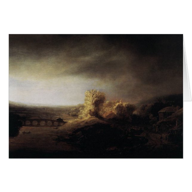 Rembrandt-Kunst-Malerei-Landschaft (Vorderseite (Horizontal))