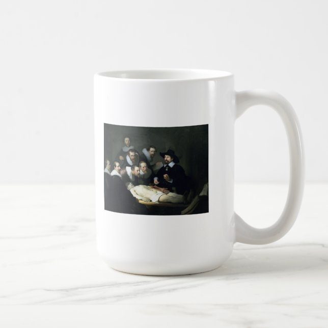 Rembrandt-Kunst, welche die Anatomie-Lektion malt Kaffeetasse (Rechts)
