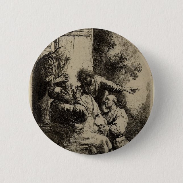 Rembrandt-Kunstmalerei und -radierung Button (Vorderseite)