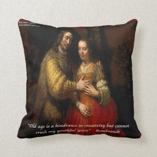 Rembrandt "La Mariée juive" et Coussin de la citat