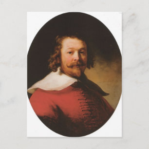 Rembrandt- Portrait eines bärtigen Mannes, Büstenl Postkarte