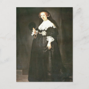 Rembrandt: Portrait von Oopjen Coppit Postkarte