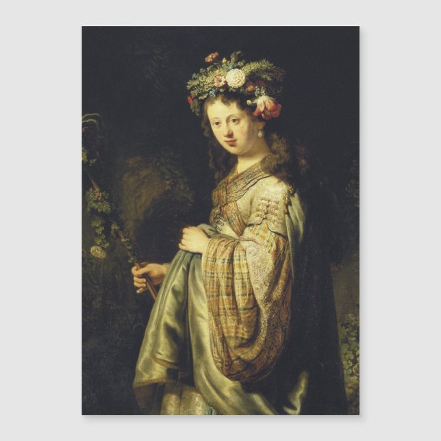 Rembrandt - Saskia As Flora Magnetkarte (Vorderseite)