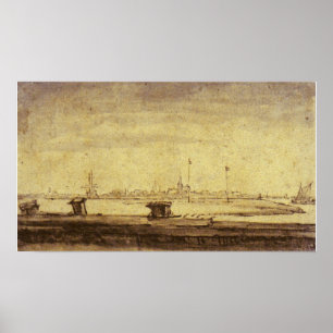Rembrandt - Schellingwou sah aus Diemerdijk 1655 Poster