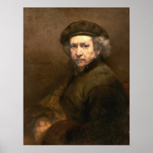 Rembrandt: Selbstportrait Beret & Turned-Up Collar Poster