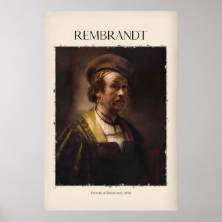 Rembrandt Selbstporträt650 niederländischer Meiste Poster