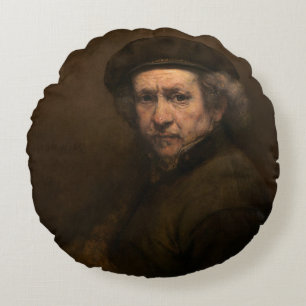 Rembrandt Selbstporträt: Maler des niederländische Rundes Kissen