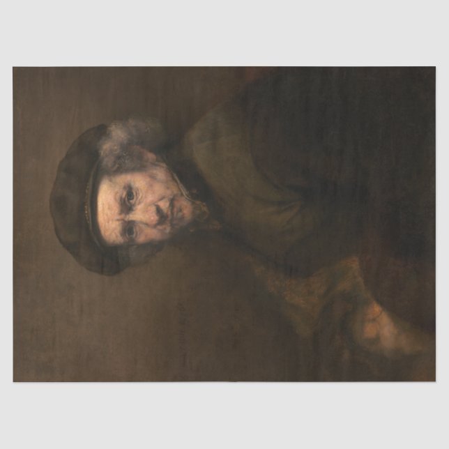 Rembrandt Self Portrait: Dutch Golden Age Painter Seidenpapier (Vorderseite)