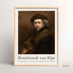 Rembrandt Self-Portrait mit Beret und Turned-Up Poster