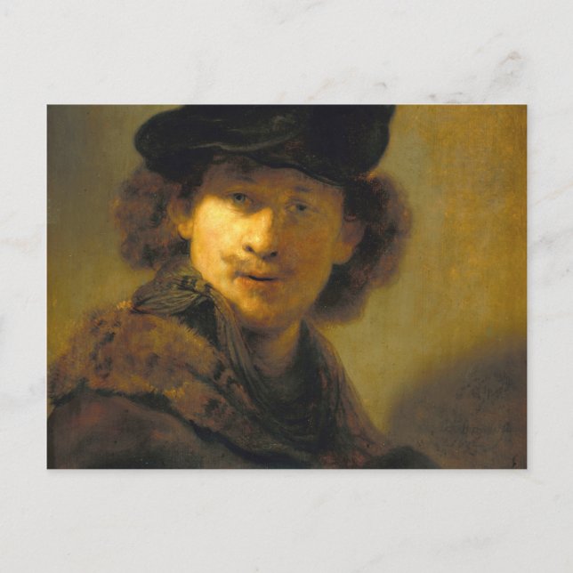Rembrandt Self Portrait Postkarte (Vorderseite)