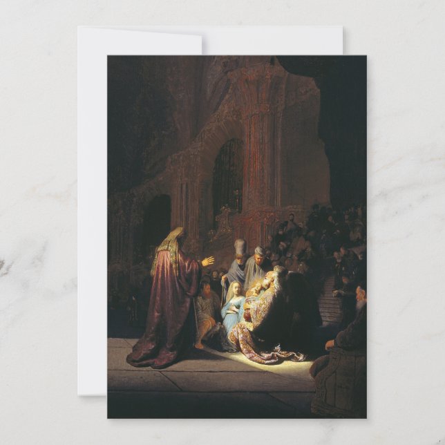 Rembrandt - Simeons Lobesong Karte (Vorderseite)