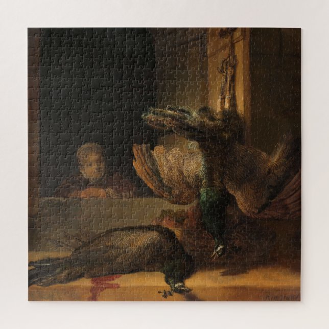 Rembrandt, Still Life with Peacocks - Fine Art (Vertikal)