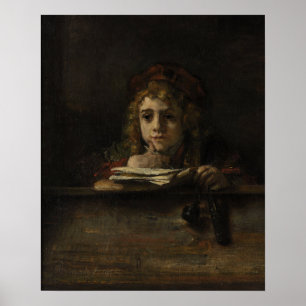 Rembrandt - Titus an seinem Schreibtisch Poster